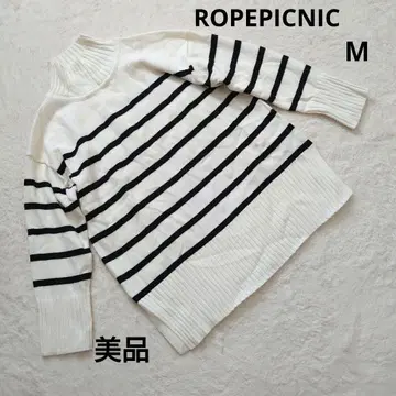 새상품급 ROPEPICNIC 로페피크닉 스트라이프 하이넥 스웨터 M