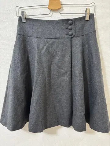 Bon mercerie 그레이 플레어 스커트