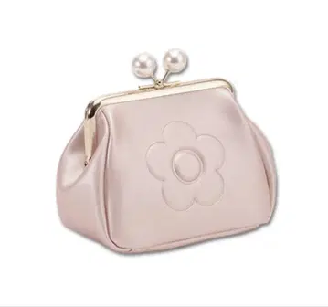 MARY QUANT 가마구치 파우치 펄 핑크