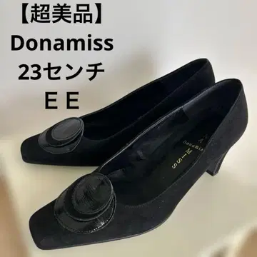 [컨디션 최상] Donamiss 블랙 스웨이드 펌프스 중간 힐