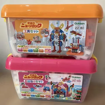 Gakken 뉴 블록 공구 세트 & 꽃 세트