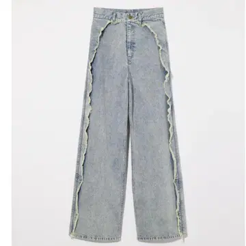 Eaphi /RUFFLE DETAIL DENIM PANTS