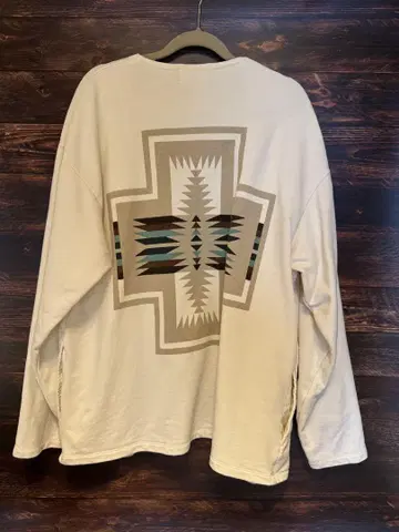 Pendleton 가디건 M 아이보리 그래픽 프린트
