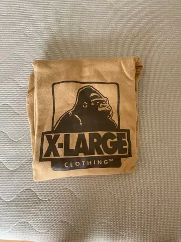 X-LARGE 베이지 후드 부착 후드티 S