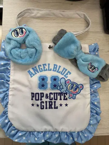 ANGEL BLUE 토트백 헤어밴드 스크런치 3세트 미사용