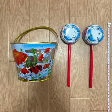 양철 금붕어 비단잉어 양동이 국자 쇼와 레트로
