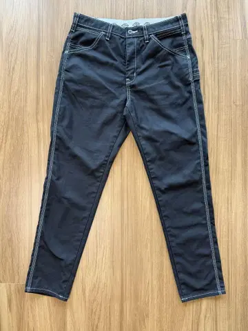Dickies 블랙 워크 팬츠 화이트 스티치