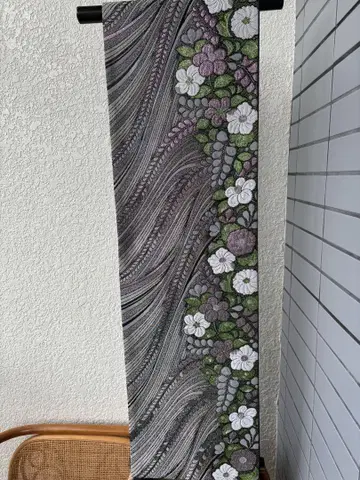 후쿠로 오비 츠지카 꽃 순수 실크