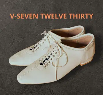 천연 가죽 SEVEN TWELVE THIRTY 레이스업 슈즈 아이보리