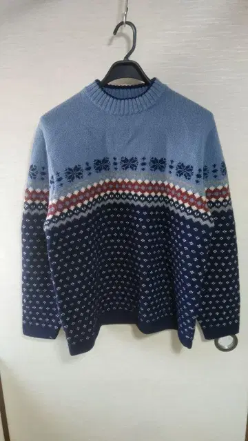 Lands' End 패턴 니트 스웨터 M