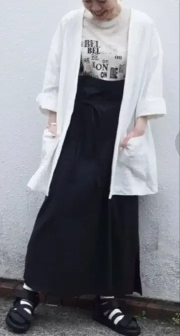 저널 스탠다드 랙스 무지 V넥 가운 자켓