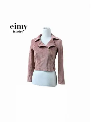 에이미 이스트 월 페이크 스웨이드 라이더 자켓 지퍼 안감 꽃무늬 S