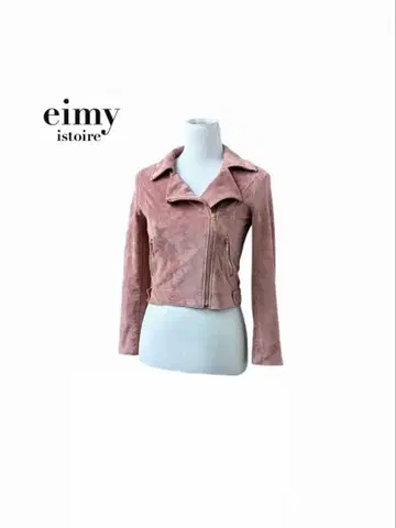 에이미 이스트 월 페이크 스웨이드 라이더 자켓 지퍼 안감 꽃무늬 S