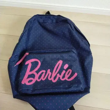 바비 네이비 도트 무늬 백팩