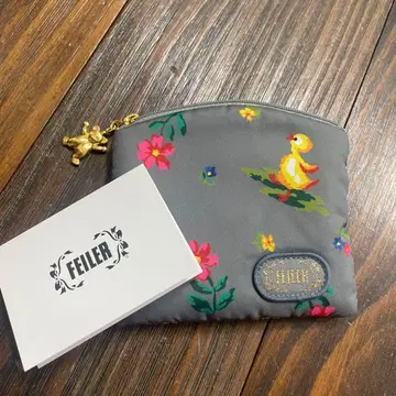 새상품급 FEILER 하이디 그레이 파우치 에코 유스 한정품