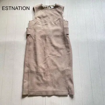ESTNATION 멜톤 코쿤 원피스 베이지 38