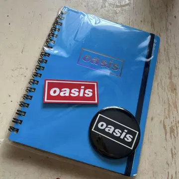 oasis 노트 스티커 배지 세트