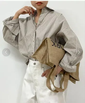 Loungedress 오버사이즈 스트라이프 셔츠