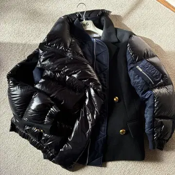 sacai 도킹 울 코트 다운 자켓