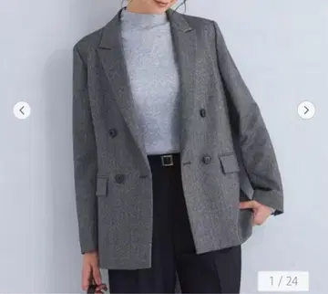 그린 라벨 릴랙싱 홈스펀 헤링본 더블 자켓