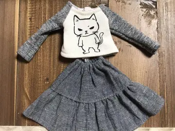 브라이스 리카짱 아웃핏 의류 트레이닝복 스커트 화이트 고양이
