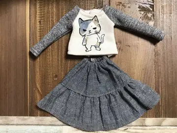 삼색 고양이 브라이스 리카짱 아웃핏 의류 트레이닝복 스커트