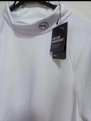 PUMA 골프 DRYCELL 긴팔 모크넥 화이트 XXL 등 빅 서클 캣