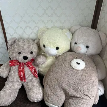 곰 봉제 인형 6체 세트 러블리 로즈 베어