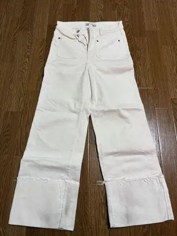 ZARA 화이트 와이드 레그 데님 EUR36