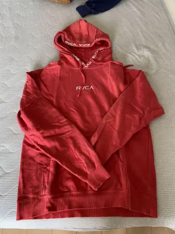 RVCA SIP/CH 레드 후드티