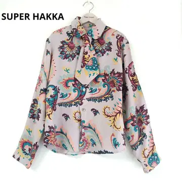 SUPER HAKKA 타이 에스닉 패턴 블라우스 희귀 레어