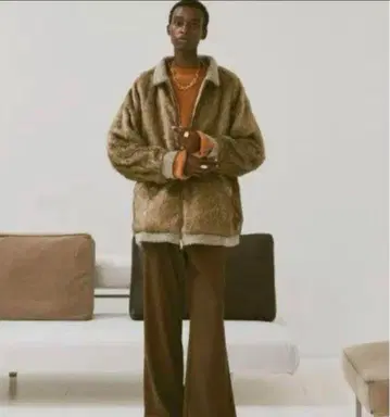 soerte Knit docking fur jacket