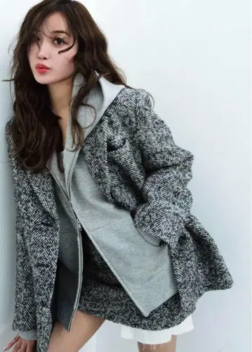 sheller 셰리에 herringbone 자켓 코트