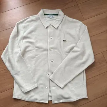 LACOSTE 아이보리 버튼업 가디건