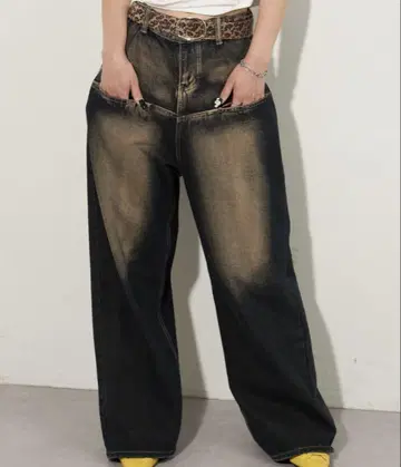 후즈후갤러리 슬래시 포켓 블라스트 와이드 데님 네이비