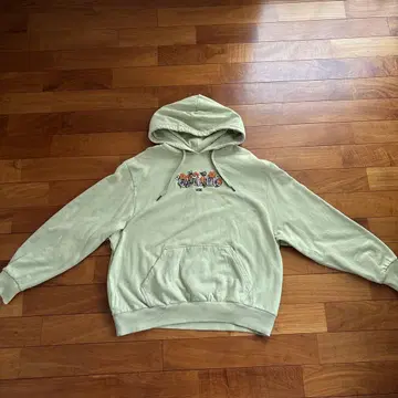 VANS 짧은 기장 후드티 라이트 그린 영국