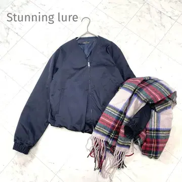 새상품급 집업 블루종 나일론 자켓 크롭 기장 네이비