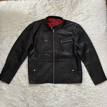 블랙 가죽 싱글 라이더 자켓