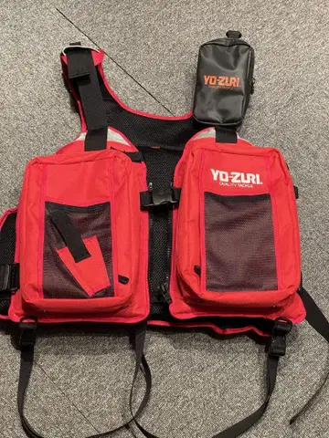 YO-ZURI 낚시용 조끼 레드
