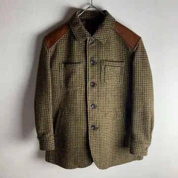 트위드 자켓 스웨이드 숄더 하운드투스 패턴 다크 컬러 멋짐 새상품급