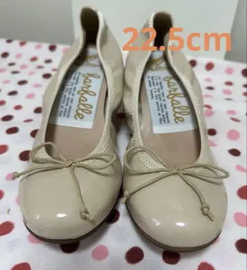 파르팔레 발레 슈즈 힐 5cm 사이즈 35 베이지
