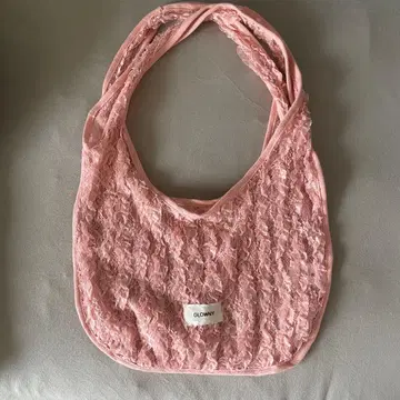 GLOWNY 핑크 플로럴 레이스 백