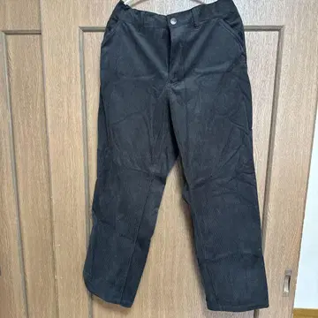 블랙 코듀로이 워크 팬츠