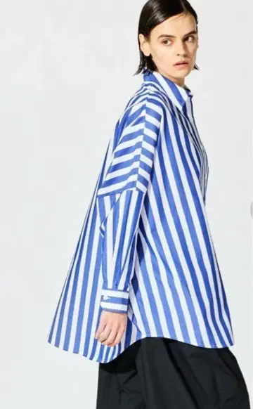 mizuiro ind 스트라이프 와이드 셔츠