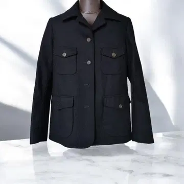 [ BACCA ] 다크 네이비 울 사파리 자켓