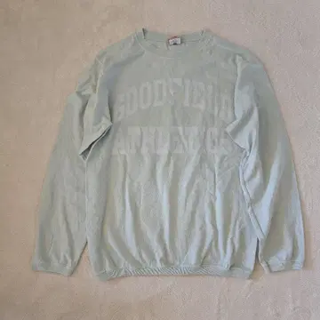 새상품급 Goodwear 로고 민트 그린 긴팔 T셔츠 M 사이즈 미국제