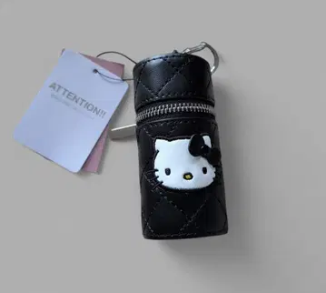 로리즈팜 HELLO KITTY 퀼팅 립 파우치 키 참