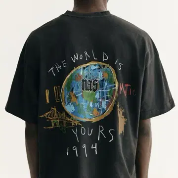 nas 1994년 셔츠 블랙 H&M kanye travis