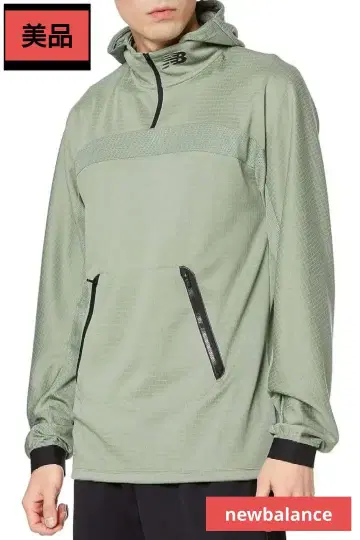 [ 새상품급 ] 뉴발란스 R.W.T. 테크 니트 쿼터 지퍼 후디 L