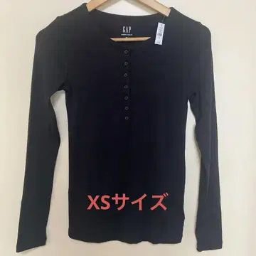 GAP 모던 헨리넥 T셔츠 블랙 XS